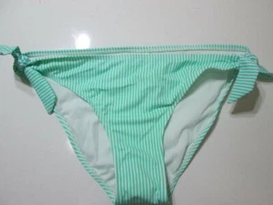 NWT Xhilaration Womens Size XL Bikini Bottom Mint Cheeky Striped Bow Side Swim - Picture 1 of 5