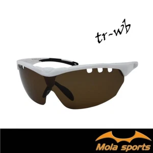 Mola Sports sunglasses shades cycling UV400 women men lightweight white brown - Picture 1 of 9