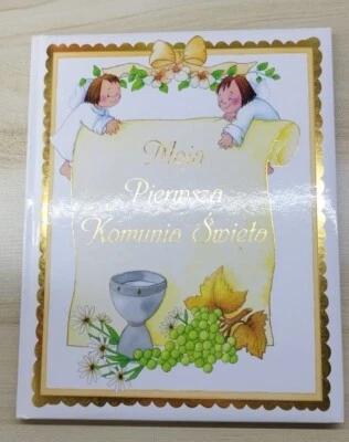 FIRST HOLY COMMUNION GREETING CARD PAMIATKA PIERWSZEJ KOMUNII SWIETEJ KOMUNIA PL - Image 1 of 4