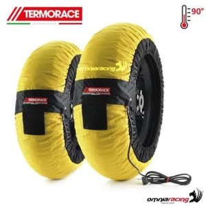 Coppia scaldamuscoli moto Termorace Advanced giallo 110-140 - Foto 1 di 5