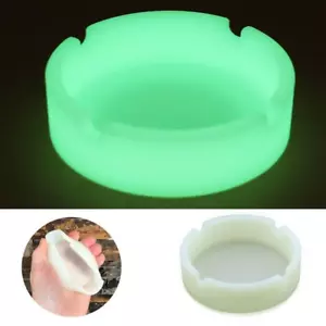 Glow In The Dark Luminous Silicone Ashtray For Smoking Cigarette Cigar Pipe New - Picture 1 of 6