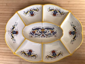 NOVA DERUTA Ceramica Italienische Keramik Tisch Schale Tablett Abschnitt Italien GROSS 17" x13" - Bild 1 von 8