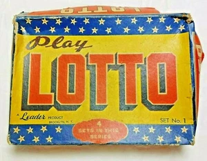 Antique PLAY LOTTO Set No 1 by Leader - Picture 1 of 6