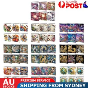 6pcs Diamond Art Cards DIY Diamond Painting Greeting Thank You Card Handmade - Picture 1 of 42