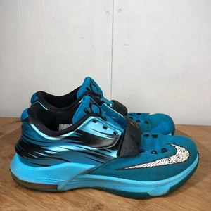 Nike Shoes Mens 9.5 KD 7 VII Sneaker Basketball Blue Clearwater Low Kevin Durant - Picture 1 of 14