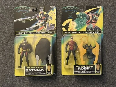 РЕДКАЯ! ВИНТАЖНЫЙ! Лот из 2 фигурок супергероев 1998 «Бэтмен навсегда» от Kenner - Изображение 1 из 2