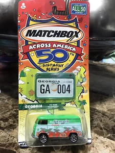 2002 Matchbox 50th Birthday Series Across America VW Panel Transporter Bus - Picture 1 of 2