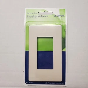 Placa de pared sin tornillos Leviton Decora Plus luz almendra 80301 - Imagen 1 de 2