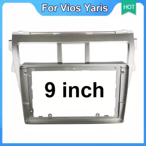 Car Stereo Radio Frame Fascia Trim For Toyota Vios Yaris Sedan Belta DVD Player - Foto 1 di 7