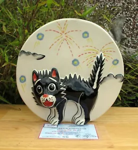 Lorna Bailey THUNDER FLASH Cat Plaque Limited Edition 56/75 Oct 03 Certificate - Picture 1 of 13