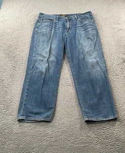 Lucky Brand 329 Classic Straight Jeans Men's 38x30 Whiskers Faded Medium Wash - Picture 1 of 15