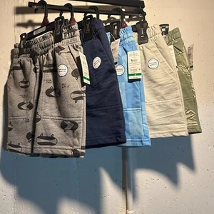 5 Pair 365 Kids by Garanimals Boys Mix and Match French Terry Shorts Size 6 NWT - Picture 1 of 12