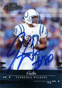 2002 Playoff TERRENCE WILKINS carta firmata autografo auto puledri - Foto 1 di 1