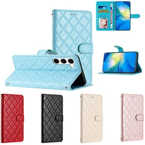 Grid Leather Wallet Phone Case For Google Pixel 10 9 8 7 6 Pro Nokia G60 C22 C12 - Picture 1 of 17