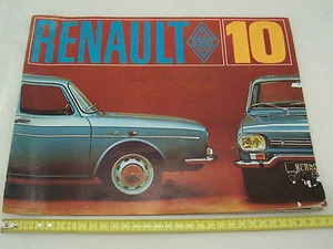 DEPLIANT BROCHURE PROSPEKT ORIGINALE RENAULT 10 - Foto 1 di 4