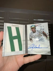 1/1 Letter H Patch Rickey Henderson 2019 Topps Luminaries Book Card - Picture 1 of 3