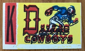 1961 Topps Fútbol Flocado Pegatinas Inserciones Dallas Cowboys Equipo - ¡Limpio! - Imagen 1 de 1