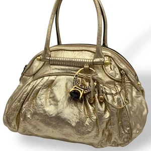 Vintage Juicy Couture Gold Metallic Boston Bag Y2K from Japan Free Shipping - Picture 1 of 19