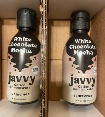 JAVY Lot of 2 packs Javvy White Chocolate Mocha Coffee Concentrate 35X 6oz EXP 01/26