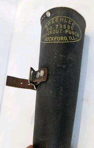 Vintage Greenlee Nº 735 BB Knockout Punches 4 Piezas Estuche Guardián de Cuero - Imagen 1 de 7