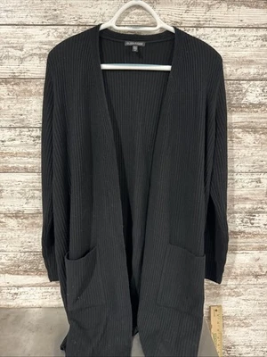 Женский кардиган Eileen Fisher черный 100% шерсть длинный свитер размер маленький - Изображение 1 из 4