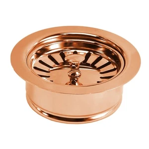 Native Trails DR340 Copper 3-1/2" Basket Strainer With Disposal Trim - Picture 1 of 3