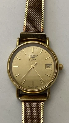 Longines Women's Quartz Watch Gold Tone  Vintage 10 KGF Band - Image 1 of 4