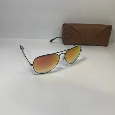 Gafas de sol Ray-Ban Aviator RB3025 58m marco negro y naranja degradado flash 002/4W Foto 1 de 4