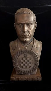 Ante Pavelic - Za Dom Spremni statue bust. Hand cast original sculpture. - Picture 1 of 10