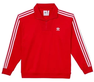 NEW Adidas Funnel Neck Track Top Mens Medium 1/4 Zip Better Scarlet Jacket - Picture 1 of 7
