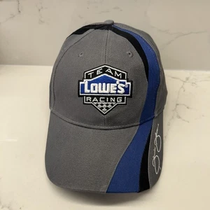 Team Lowe's Racing Hat Cap Strap Back Gray Blue NASCAR 48 Jimmie Johnson Mens - Picture 1 of 6