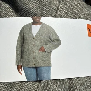 Ella Moss Ladies' Button Front Cardigan, Green, Large - Picture 1 of 3