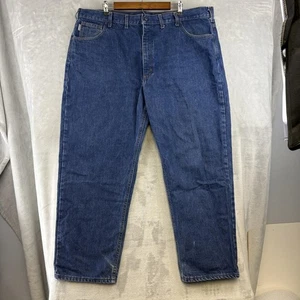 Pantalones de trabajo Carhartt FRB160 Jeans para hombre 44x30 azul resistente al fuego de mezclilla FR - Imagen 1 de 11