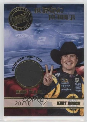 2010 Press Pass Burning Rubber Race-Used Tire Gold /50 Kurt Busch #BR30 - Image 1 of 2
