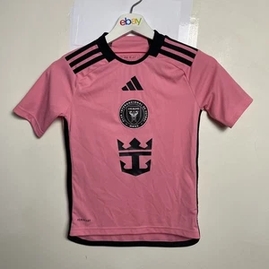 Adidas Boys Inter Miami Messi Jersey Pink AEROREADY Soccer Tee Size 9-10 Years - Bild 1 von 13