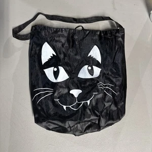gato negro halloween truco o trato bolsa resistente a la intemperie cierre con cordón - Imagen 1 de 2