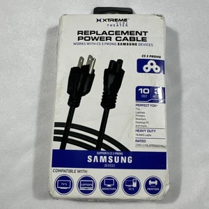 Xtreme Home Theater Replacement Power Cable Black 10 FT Open Box - Picture 1 of 3