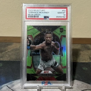 2023 Panini Select UFC #53 Terrance McKinney Neon Green /75 Rookie PSA 10 - Picture 1 of 2