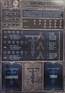 Adeptus Titanicus Dire Wolf Titan Command Terminal. Thin Card - Picture 1 of 1
