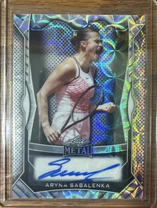 Aryna Sabalenka 2025 hoja de metal plateado automático 51/149 #1 tenista en el mundo - Imagen 1 de 2