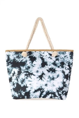 Bolso de Mano Anthropology Estilo Boho Extra Grande Ligero Cremallera Top Azul Tie Dye Foto 1 de 4