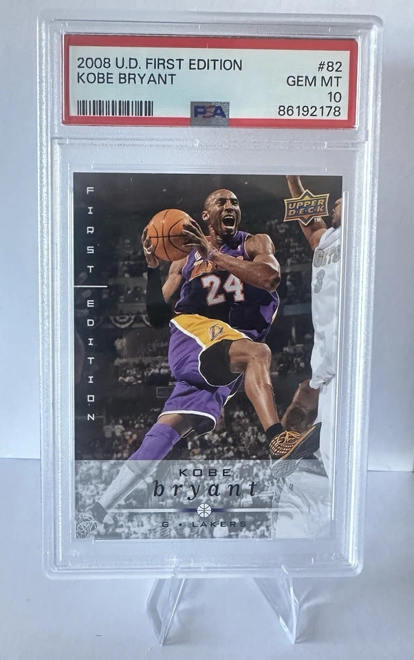 Upper Deck 2008 primera edición Kobe Bryant PSA 10 gemas como nuevo #82 Low Pop Lakers Foto 1 de 2