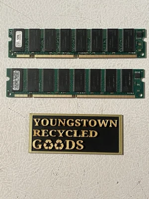 1GB RAM KIT 2 X 512MB PC133 168-PIN SDRAM DESKTOP MEMORY 133MHz NON-ECC DIMM SDR - Image 1 of 4
