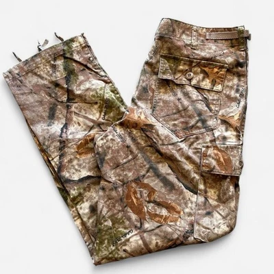 Y2K baggy Cabelas Men's Camo Hunting Pant Zonz Woodlands Size 34x31 adj waist - Image 1 of 4