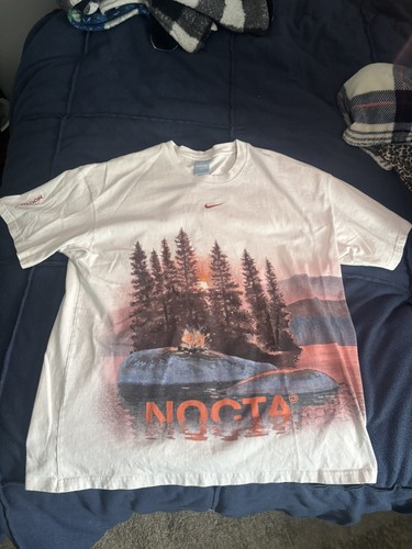 Nike X Drake Nocta Golf Mock Neck Top Tee Performance Shirt White