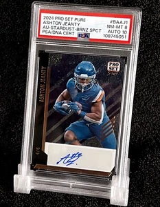 2024 ASHTON JEANTY • PSA 8 AUTO 10 • POP 1 • AUTOGRAPH 4/6 • LEAF PRO SET PURE - Picture 1 of 6
