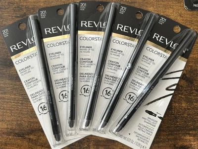 LOT of 5 - REVLON Colorstay Eyeliner Crayon - 201 Black - Image 1 of 3