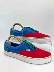 Vans Era Men’s 11 Colorblock Red Blue Green Yellow Canvas Skate Shoes - Picture 1 of 5