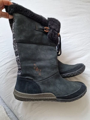 Cushe Cabin Fever Black Waterproof Suede Faux Fur Mid Calf Boots Women's 8 y2k  - Image 1 of 4