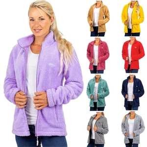 Reichstadt Mujer Suave Peluche Polar Chaqueta Cuello Soporte Cremallera Bolsillos Droga - Imagen 1 de 103